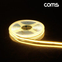 Coms LED 줄조명 슬림형, DC 24V, DC전원, 초고휘도 슬림형 LED바/5M, Yellow, DIY 램프, LED 다용도 리폼 기판 교체