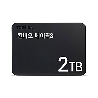 TOSHIBA HDTB420AK 칸비오 베이직3 USB 외장 하드 (2TB/USB3.0/2.5형/SMR)