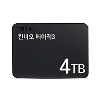 TOSHIBA HDTB440AK 칸비오 베이직3 USB 외장 하드 (4TB/USB3.0/2.5형/SMR)