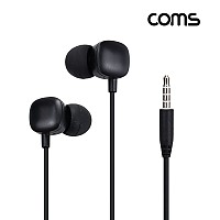 Coms G POWER 인이어 타입 이어폰, 스테레오, 1.2M, 3.5mm 스테레오, Black 색상