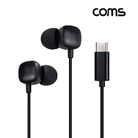 Coms G POWER 인이어 타입 이어폰, Type-C 커넥터, 스테레오, 1.2M, Black 색상