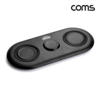 Coms 무선 충전기(갤럭시워치 버즈) 3 in 1, Black, 고속충전 USB 전원 AC DC 스마트폰 스마트워치 무선이어폰