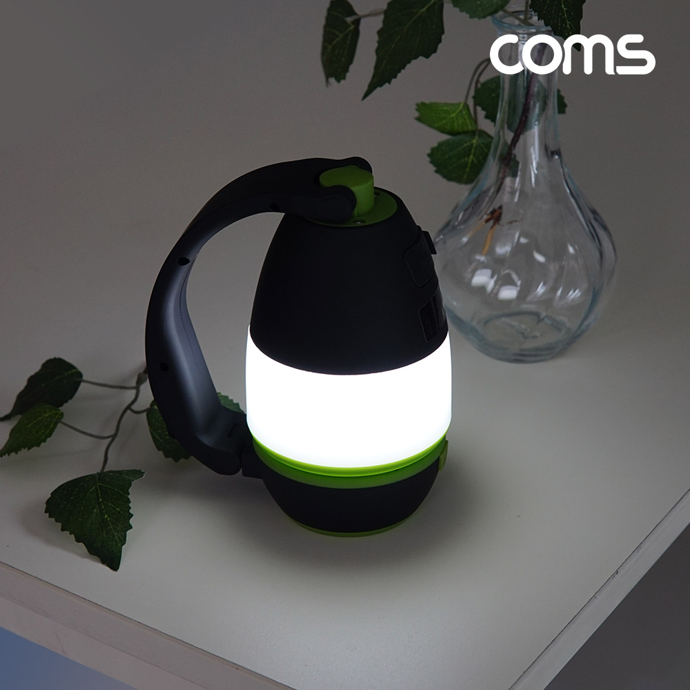 Coms 3 IN 1 멀티 캠핑 랜턴, 다기능 다용도 LED 램프 조명 스탠드 거치대 후레쉬 손전등 야간