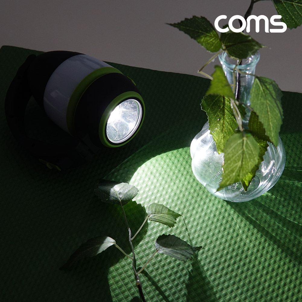 Coms 3 IN 1 멀티 캠핑 랜턴, 다기능 다용도 LED 램프 조명 스탠드 거치대 후레쉬 손전등 야간