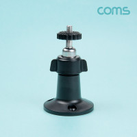 Coms CCTV 브라켓 일자형 각도조절 8cm Black 천장 벽면