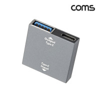 Coms USB 3.1 Type C 젠더 C타입 F to C타입 F + USB 3.0 F 듀얼 충전전용