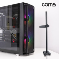 Coms 1단 그래픽카드 가이드, VGA GPU 수직 거치대, 지지대 홀더, 알루미늄 받침대, 브라켓 고정, 높이 조절, Black