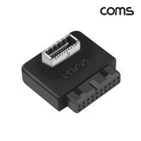 Coms USB 3.0 19핀/20핀 to USB 3.1 Type E 꺾임 젠더 A타입 F/F 메인보드 마더보드 19Pin 20Pin