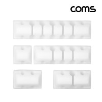 Coms 케이블 오거나이저 White 5pcs 전선정리 고정클립