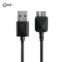 Coms Micro USB(B) 케이블(Box), black, 마이크로 B타입 3.0 (Micro Type B)