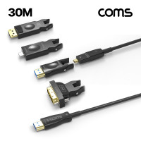 Coms AOC 5 iN1 광 리피터 케이블 8K4K@60Hz HDMI DP DVI Type C USB 3.1 Displayport C타입 디스플레이포트 변환젠더 컨버터 30M