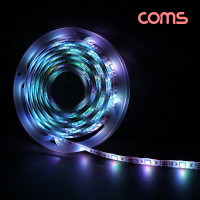 Coms LED 슬림형 3M 리모컨 RGB 컬러라이트 색조명 DIY 램프 LED 다용도 줄 띠형