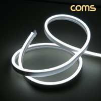 Coms USB LED 케이블 White 1M 스위치 슬림형 LED 램프 랜턴 무드등 조명호스 감성네온 인테리어 DIY 줄 띠형