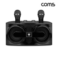 Coms 나비 무선 블루투스 노래방 마이크 앰프 40W 마이크 2개 NV81-AMP30