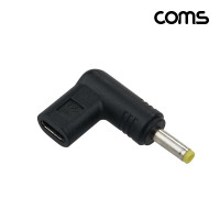 Coms C타입 to DC 12V 변환 PD 젠더 4.0x1.7 꺾임