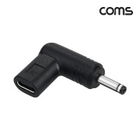 Coms C타입 to DC 19.5V 변환 PD 젠더 3.5x1.35 꺾임