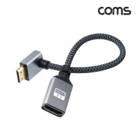 Coms 미니 HDMI 변환 케이블 젠더 HDMI F to Mini HDMI M 4K 60Hz UHD 20cm 꺾임형