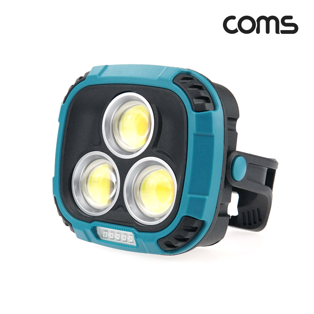 Coms 멀티 LED 랜턴 램프 라이트 4단 색상 COB 밝기조절 캠핑등 낚시등 작업등