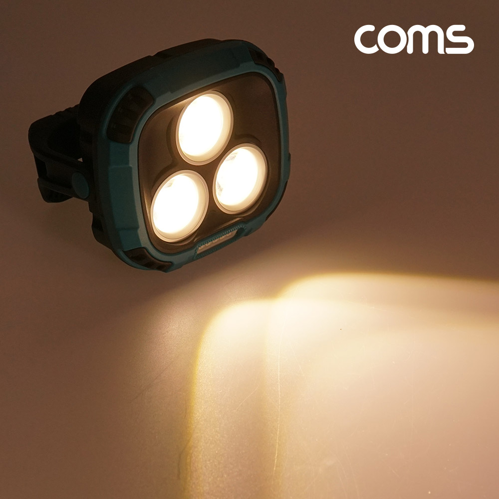Coms 멀티 LED 랜턴 램프 라이트 4단 색상 COB 밝기조절 캠핑등 낚시등 작업등