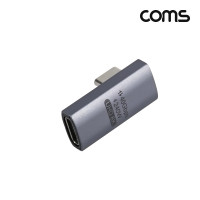 Coms USB 4.0 Type C 꺾임 젠더 C to C타입 GEN3 240W 40Gbps UHD 8K