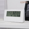 Coms LCD 디지털 알람 시계, 정시 알람, 달력, 날씨 온습도