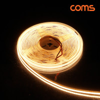 Coms LED 줄조명 슬림형 DC 12V 초고휘도 슬림형 LED바 5M 3000K 너비 8mm