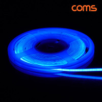 Coms LED 줄조명 슬림형 DC 12V 초고휘도 슬림형 LED바 5M Blue 파랑 너비 5mm