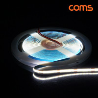 Coms LED 줄조명 슬림형 DC 12V 초고휘도 슬림형 LED바 5M 6000K 너비 5mm S480