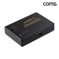 Coms HDMI 3:1 선택기 4K 60Hz 3입력 1출력 수동 스위치