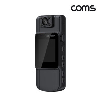Coms FHD 액션 바디캠 초소형 휴대용 녹음 액션캠 1080p 야간 보안 보호 카메라 시큐 안전요원