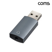 Coms USB 사운드카드 오디오 컨버터 AUX 스테레오 3.5mm 이어폰 젠더 stereo