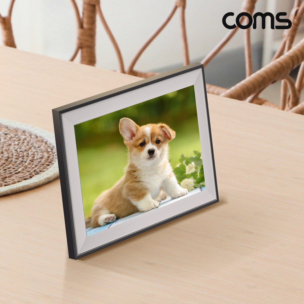 Coms 스마트 전자 액자, 디지털 동영상 사진 앨범 32GB, 스마트폰 어플 클라우드 와이파이