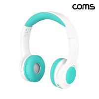 Coms 나비 어린이용 무선헤드셋 NV196-CHD2G 화이트 BT5.4, 유선지원 800mAh