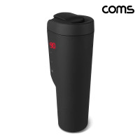 Coms 나비 차량용전기포트 NV123-SC4500 블랙 보온 터치버튼 12V 24V