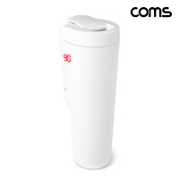 Coms 나비 차량용전기포트 NV123-SC4500 화이트 보온 터치버튼 12V 24V