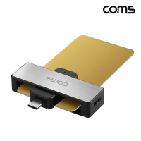 Coms USB-C타입 스마트 카드 리더기 IC칩 ID카드 USB-A 2.0