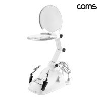 Coms 납땜 LED 확대경 보조 스탠드 인두기 3배율 4.5배율