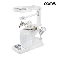 Coms 납땜 LED 확대경 보조 스탠드 인두기 3배율 4.5배율 25배율