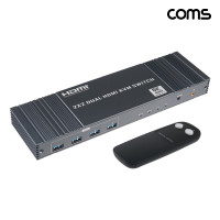 Coms HDMI KVM 스위치 선택기 HDMI 2대의 PC 모니터 제어 8K 60Hz