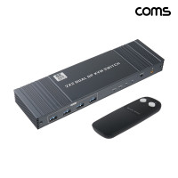 Coms DP KVM 스위치 선택기 2대의 PC 듀얼 모니터 제어 8K 60Hz