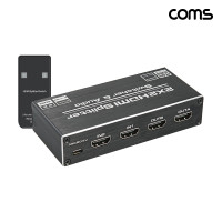 Coms HDMI 2.0 스위치 분배기 2x2 4K 60Hz UHD SPDIF 광 다운스케일 지원