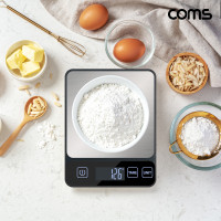 Coms 디지털 주방 저울 1g 단위 측정 영점기능