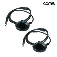 Coms USB 3.0 도킹 연장 케이블 USB A MF 85cm 2개입