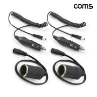 Coms 12V 차량용 시가 전원 케이블 외경 5.5 내경 2.1 DC M 2개 F 2개