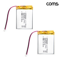 Coms 503040 충전지 3.7V 550mAh 리튬폴리머 배터리 2개입