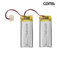Coms 102050 충전지 3.7V 1000mAh 리튬폴리머 배터리 2개입