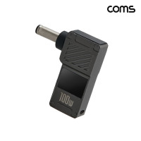 Coms C타입 DELL PD 변환 젠더 100W 20V 꺾임 고리형 외경 4.5 내경 3.0
