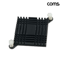 Coms 쿨러 방열판 알루미늄 50mm x 50mm x 14mm Black