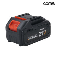 Coms 3000mAh 무선 송풍기 배터리 21V 아답터 포함 BF603 마끼다 호환