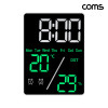 Coms LED 디지털 탁상시계 날짜 요일 온습도 듀얼알람 반복알람